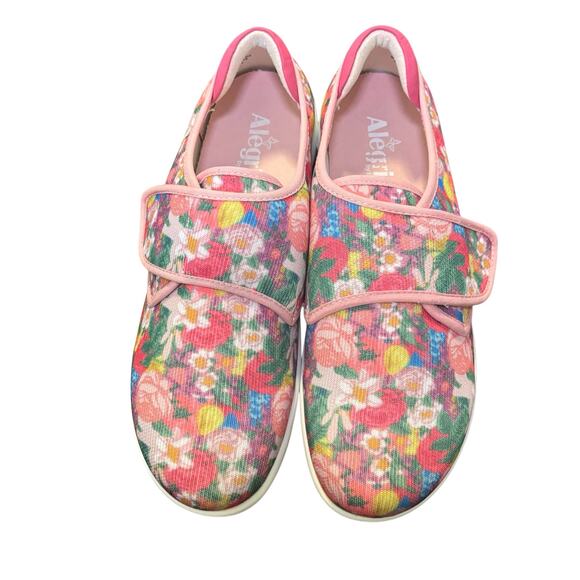 Algeria Spright Chillax Pink Shoe Size 39/8.5 Hook & Loop Closure Floral Pattern - Picture 6 of 9